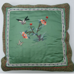 Chinese kussen met groene zijde